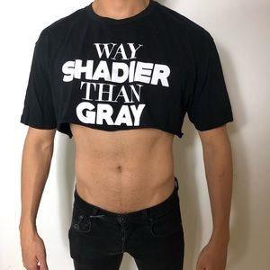 Comical “Shadier than Gray” Croptop